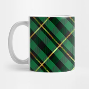 Pride Of Scotland Tartan Green Black And Gold Mug